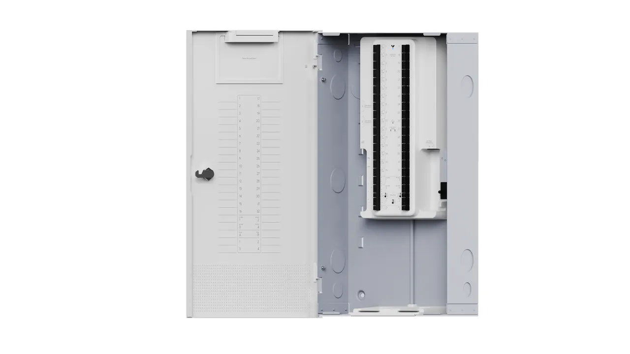 Verkada BP52 alarm panel shown open, revealing internal components and circuit board.