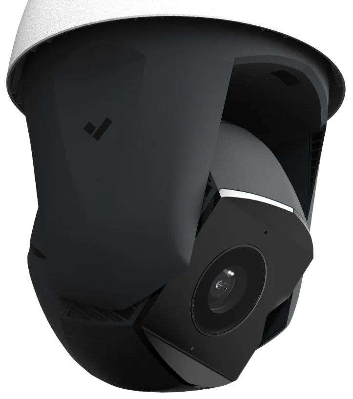 PTZ jobsite security camera that pans, tilts, and zooms to follow activity