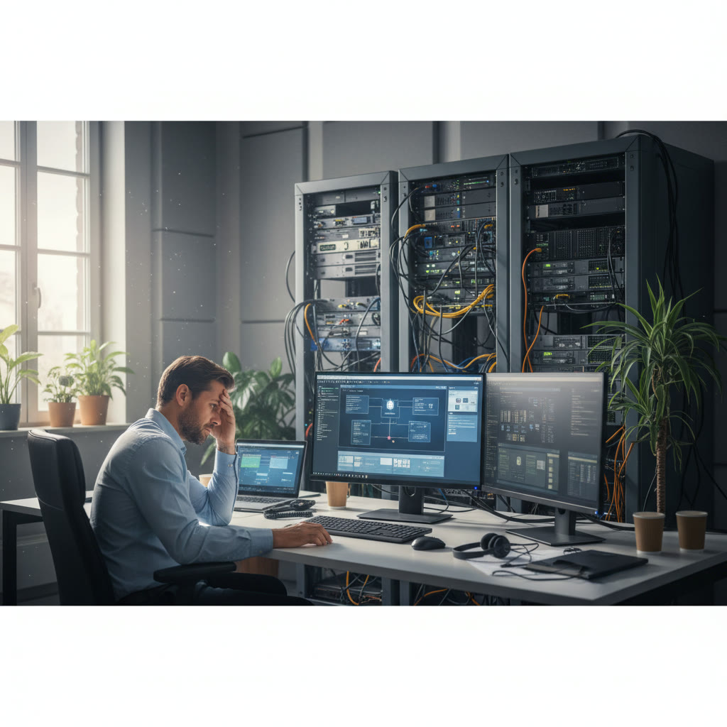 A school IT administrator managing many security systems from one cloud dashboard