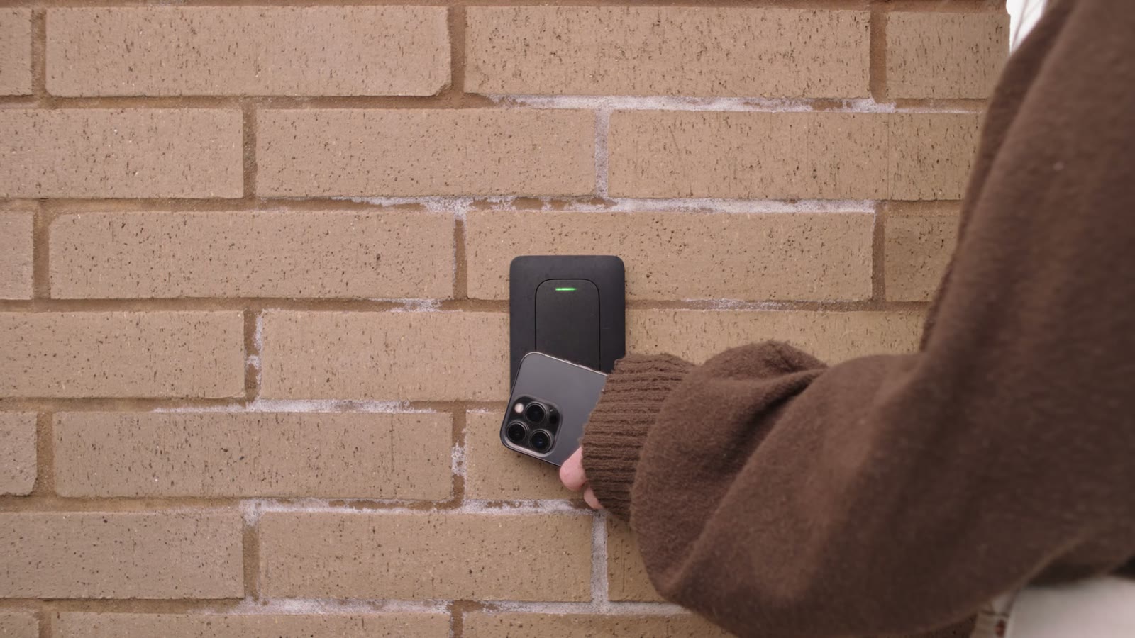 Unlocking a school door with a mobile credential on a cloud-managed access control reader