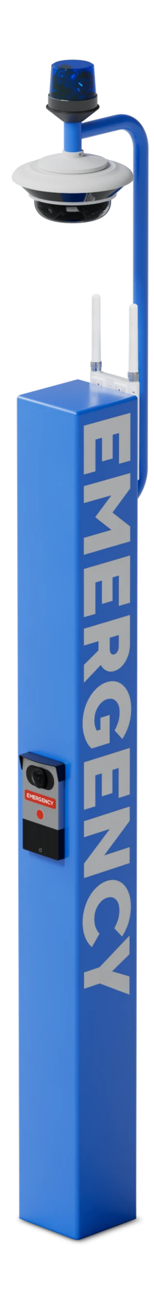 Monarch emergency blue light tower for hospital campuses