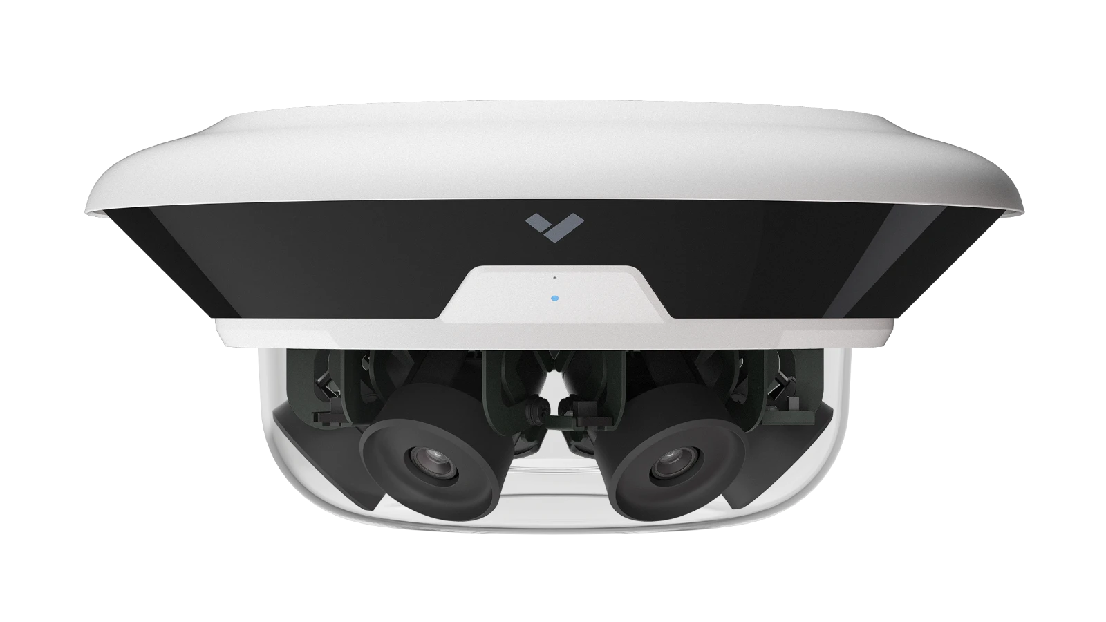 Municipal surveillance multisensor camera covering four directions from one mount