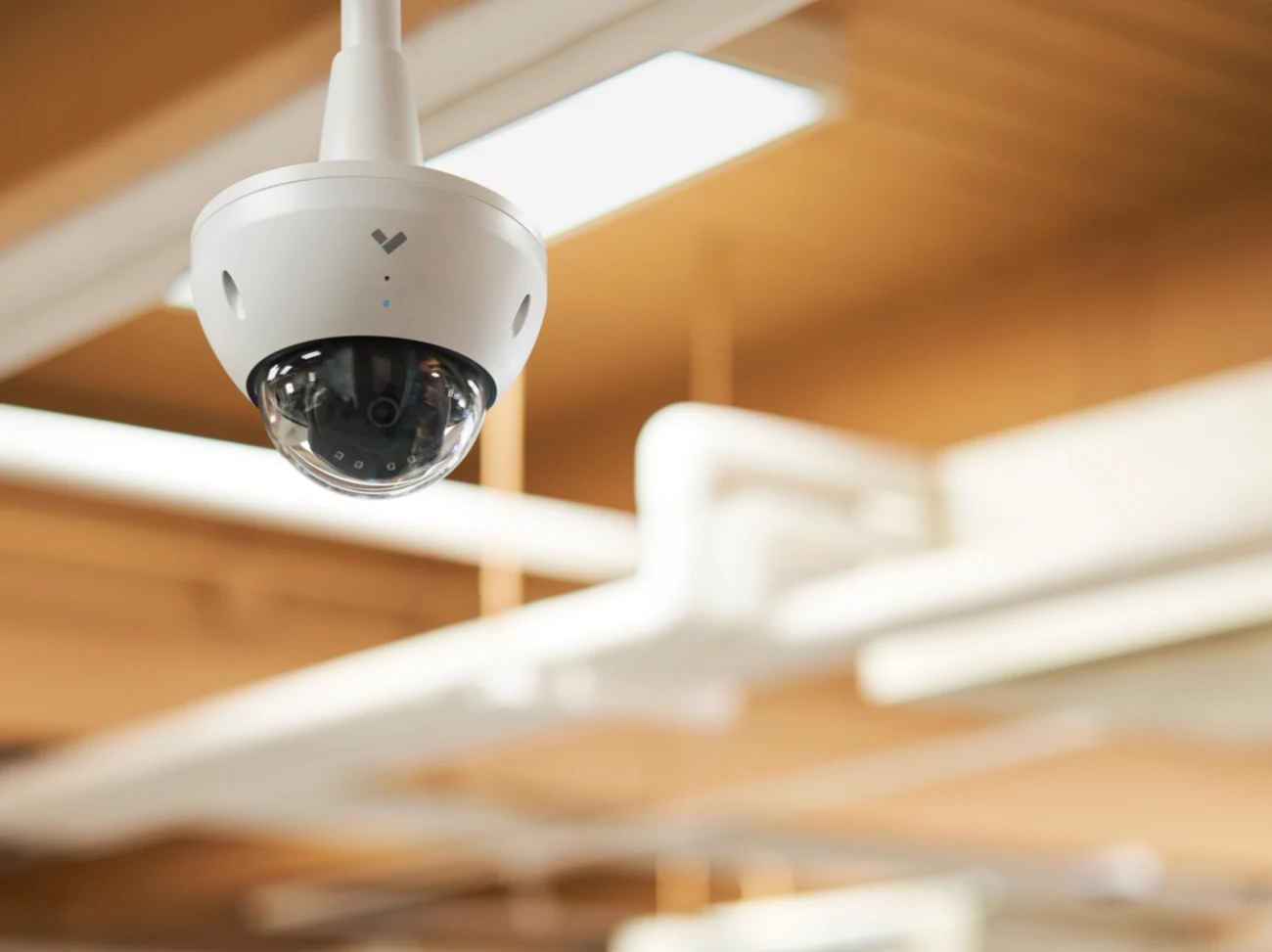 Overhead Verkada Dome Camera - vital when building security systems