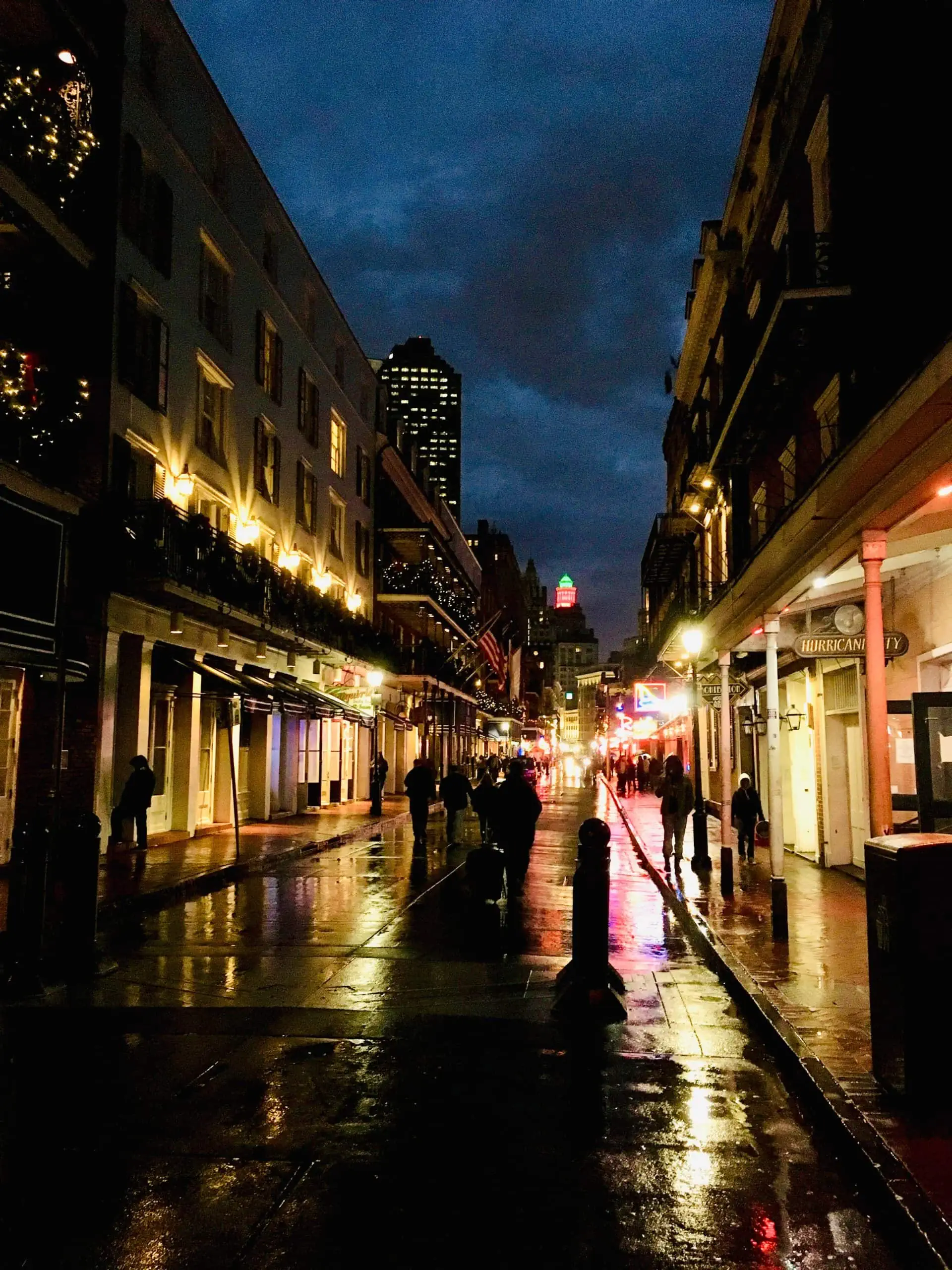 New Orleans Bourbon Street safe at night with security cameras