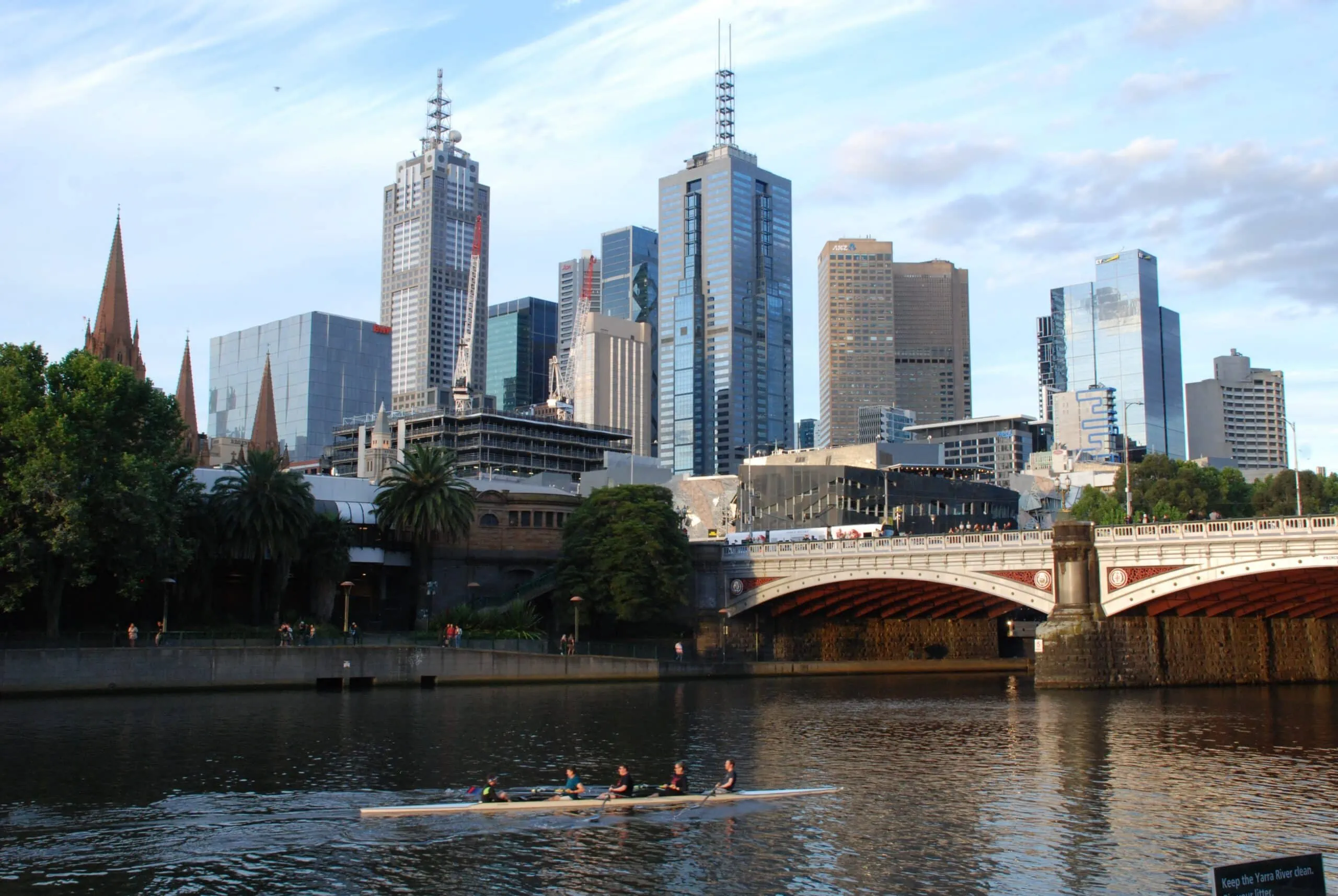 Downtown Melbourne with business security systems