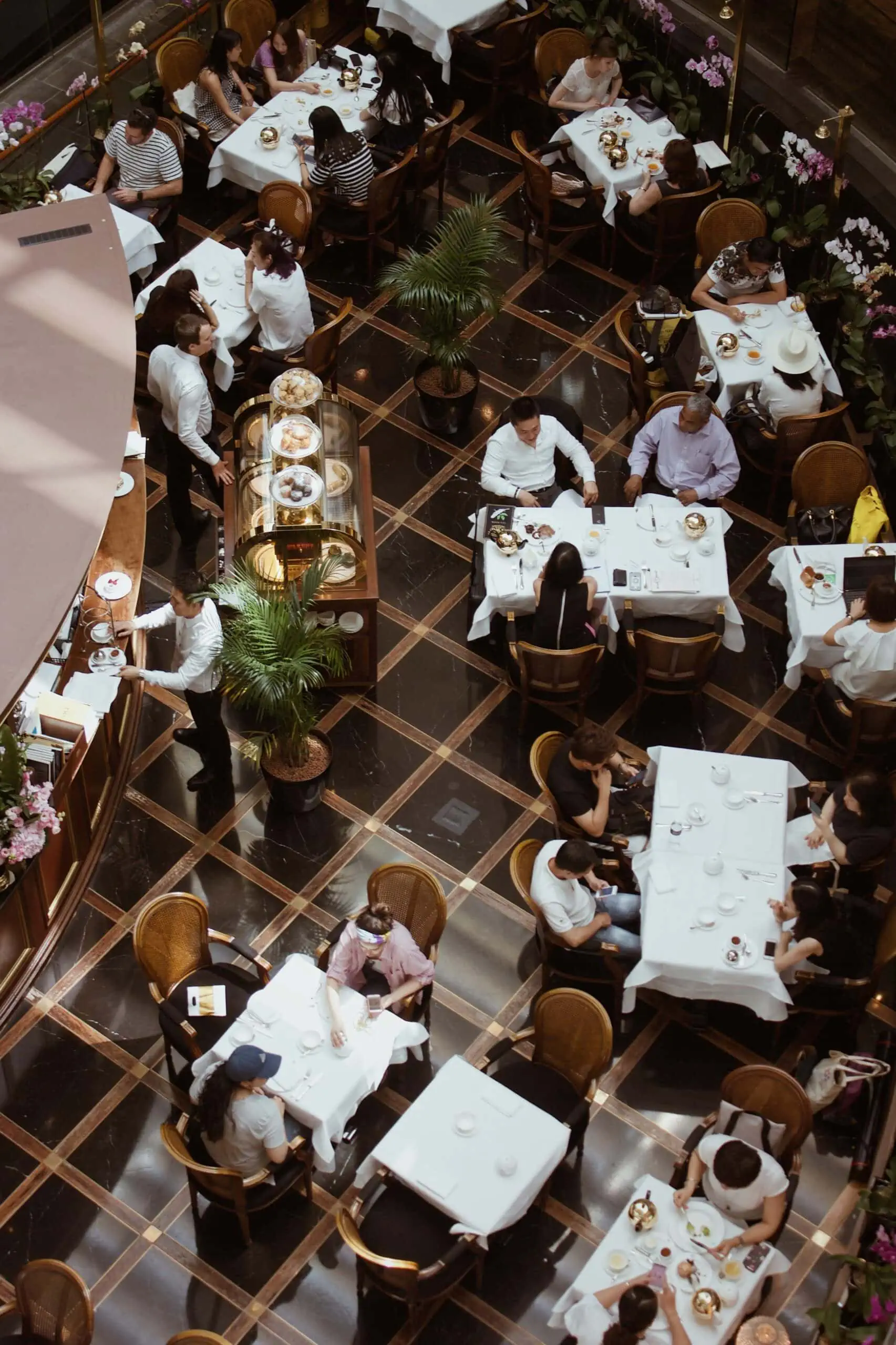 Secure dining area with restaurant security cameras