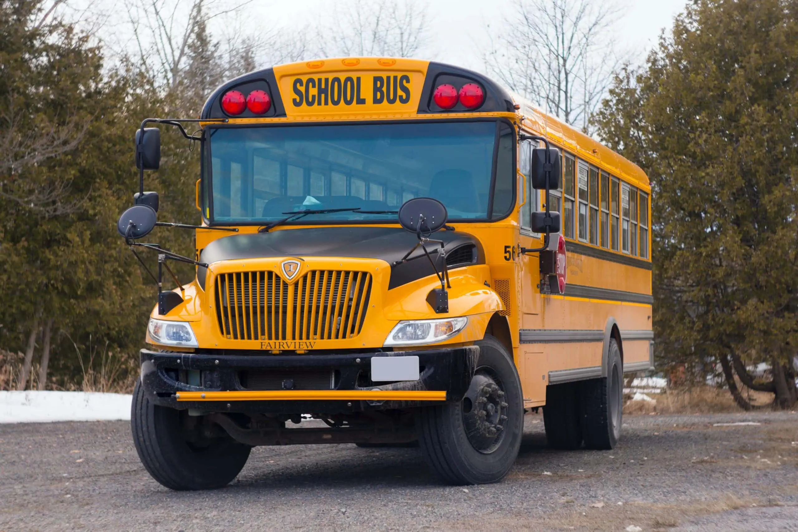 School bus with a GPS tracking system