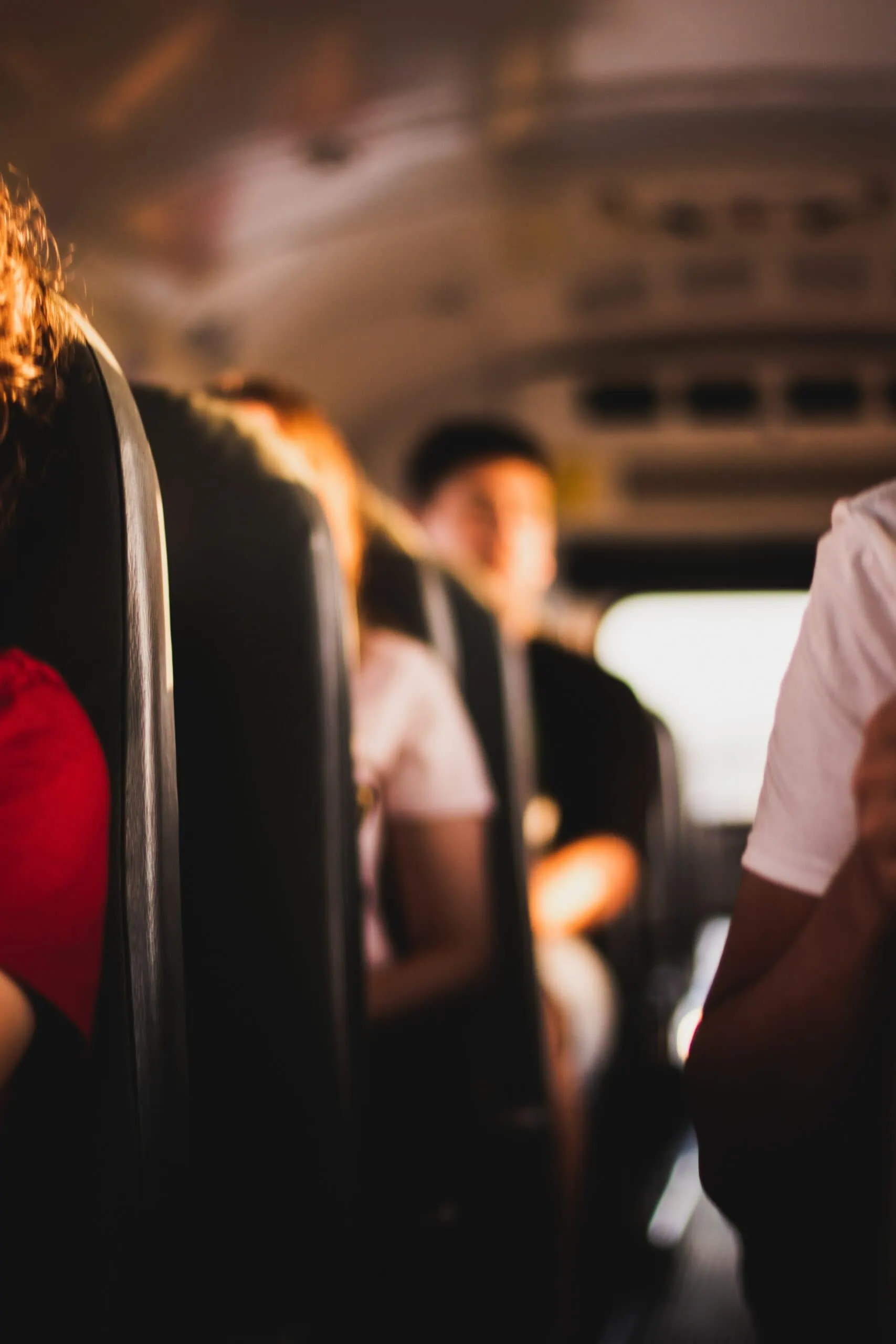 Students in a school bus protected by GPS tracking systems