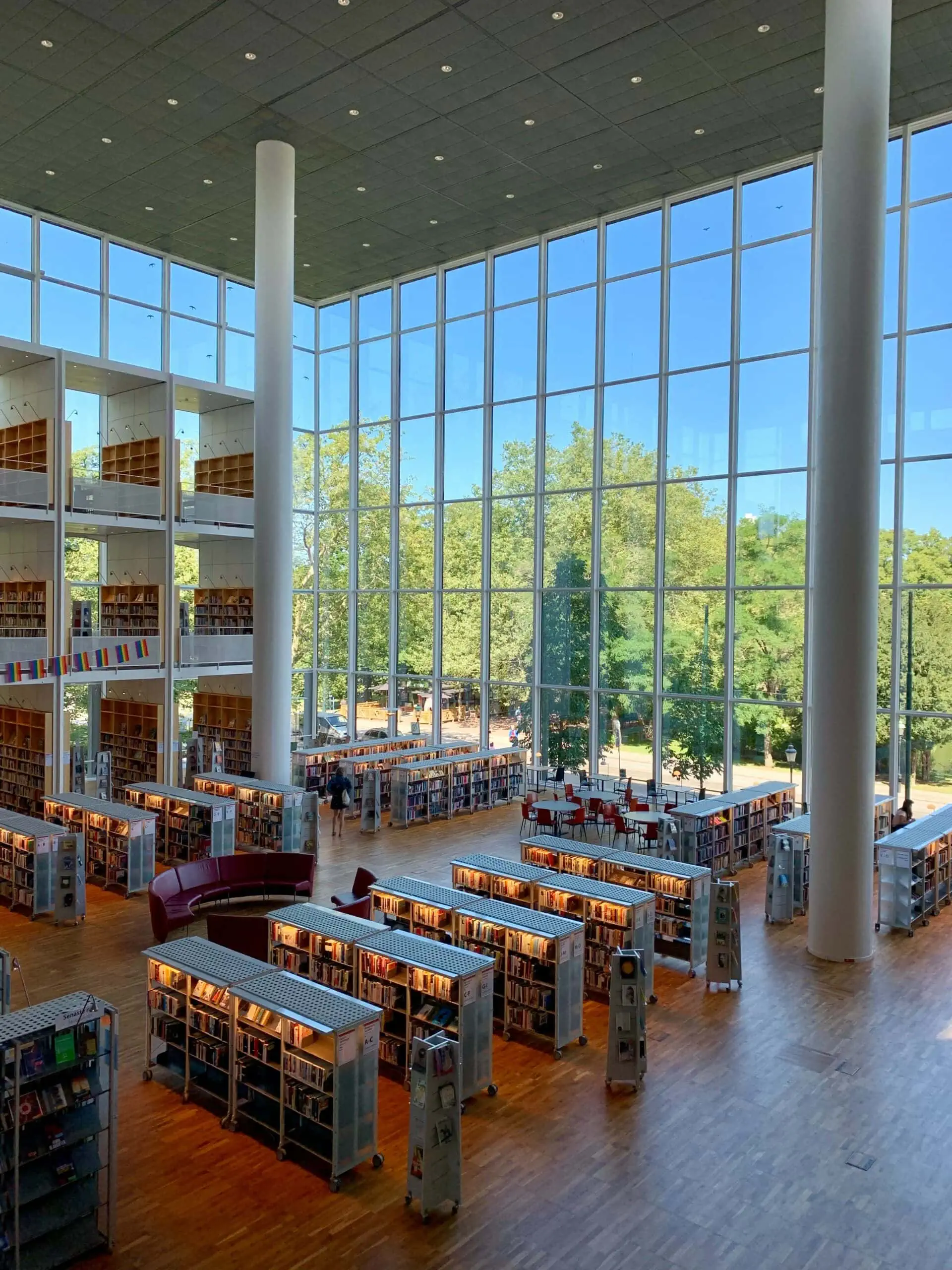 University library monitored with live video surveillance